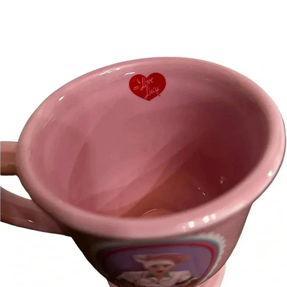 I Love Lucy Lucille Ball Pink Pedestal 12oz Coffee Tea Mug Chocolate Factory - Picture 4 of 11